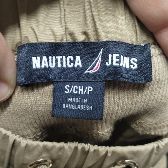 Nautica NWT Women's Size Small Brown Mid-Rise Cropped Utility Roll-Tab Leg Pants - Picture 5 of 7